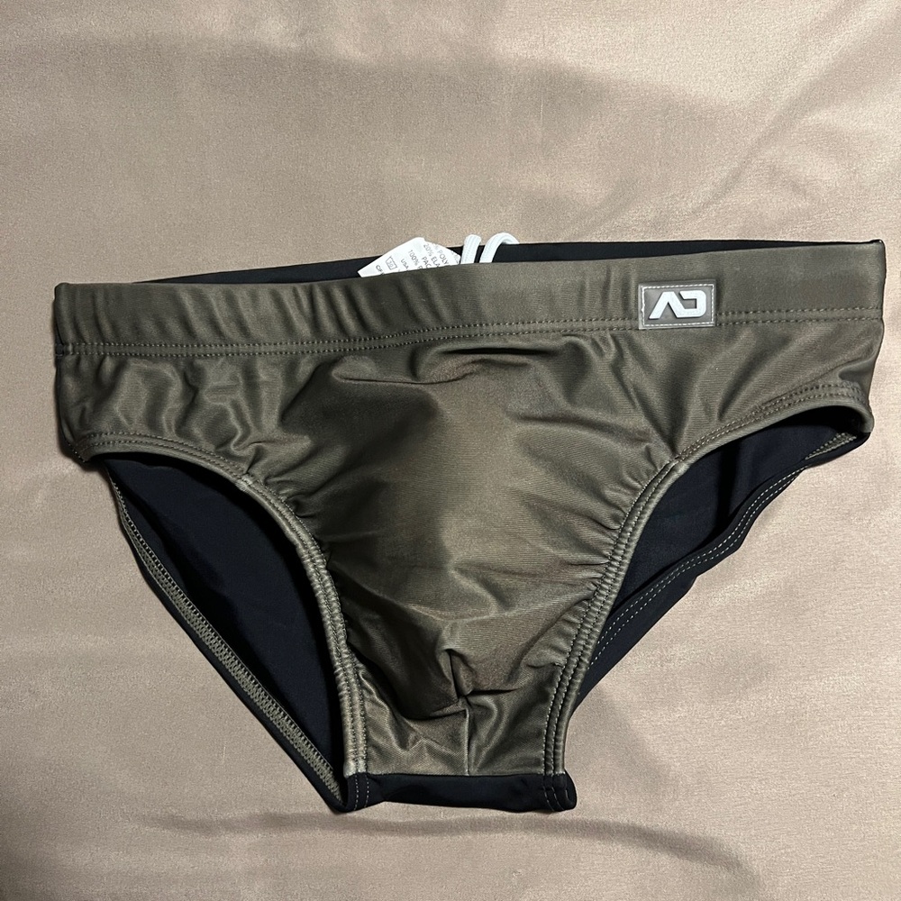Olive Green Swim Briefs